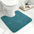 Ophanie Teal Toilet Rugs U-Shaped 20x20, Soft Chenille Contour Bath Mat by Ophanie