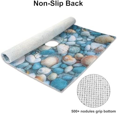 Square Shower Mat, Yonala 36 x 36 Inch Stylish Non Slip Shower Mats - Image 3