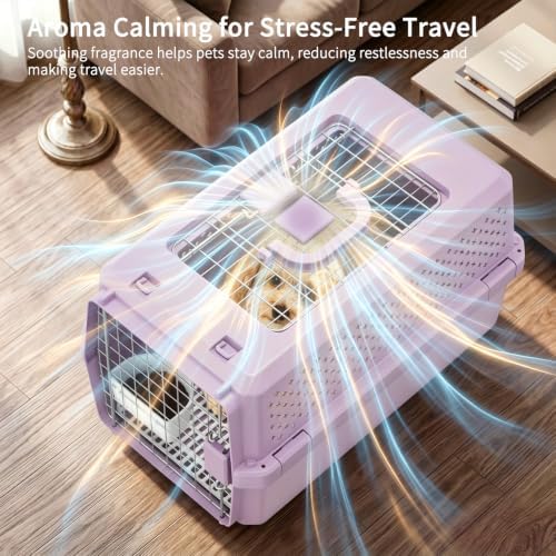 RIZZARI Purple Pet Carrier: Airline Approved Dog Crate Travel Kennel - Image 4