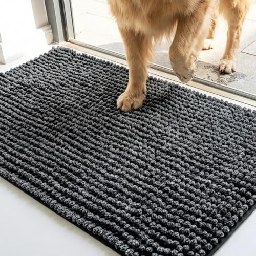 Muddy Mat® T.Max Dual Tone Indoor Dog Door Mat Slip Resistant Chenille Entryway by MuddyMat%C2%AE
