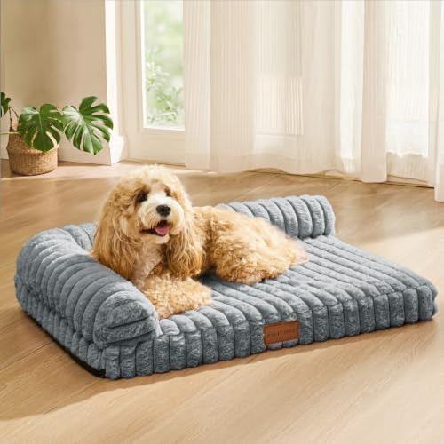 Orthopedic Large Dog Bed Furry Pet Bed, Washable Cover 42''X28'' - Image 3