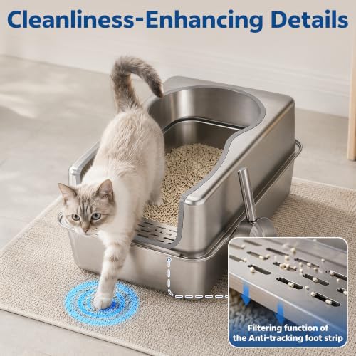 XL All Stainless Steel Cat Litter Box - Image 3