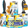 PetLovers Extra Sticky Lint Roller Mega Value Set 500 Sheets by PetLovers