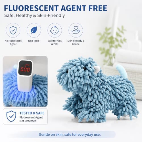 Chenille Dog Hand Towel for Bathroom & Kitchen, Cute Fuzzy Ball Towel - Image 5