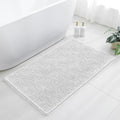 Chenille Bathroom Rug 30"x50" Light Gray, Large Plush Bath Mat by Kildoss