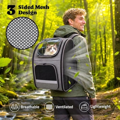 Pawtners Cat Backpack Carrier, Bubble Backpack - Image 2