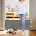 17 Inch Retractable Step‑Over Dog Gate, Adhesive Mount Pet Barrier by Unknown