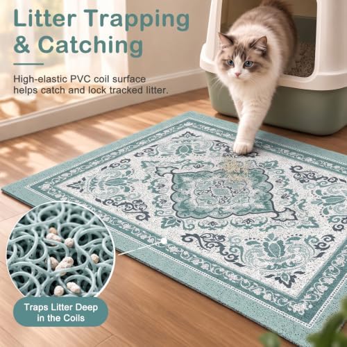 Unicorn Catcher 33"x22" Cat Litter Mat Non-Slip Washable Litter Box Mat - Image 2