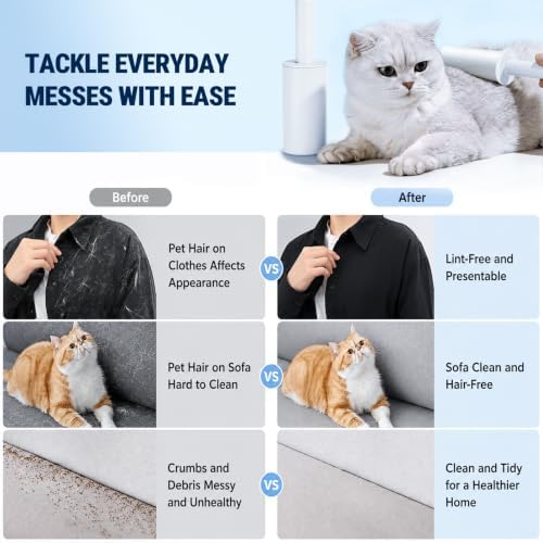 Mini Travel Lint Roller Works Great On Pet Hair w/Dust Cover, 120 Sheets - Image 6