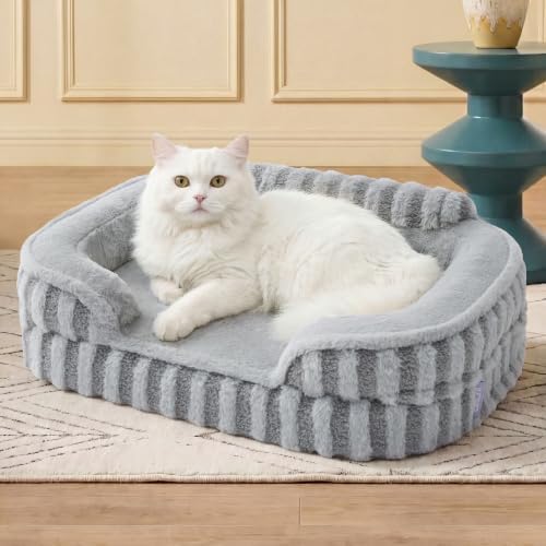 LE SURE Cute Cozy High Back Orthopedic Small Dog Bed by Lesure