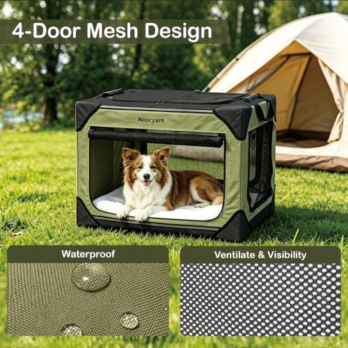 Collapsible Soft Dog Crate 30 Inch, Portable Travel Pet Crate - Image 6