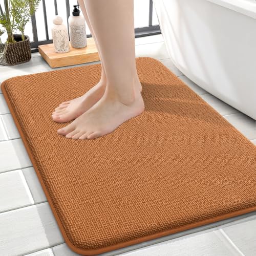 OLANLY Thick Memory Foam Small Bathroom Rug 24x16, Absorbent Bath Mat by OLANLY