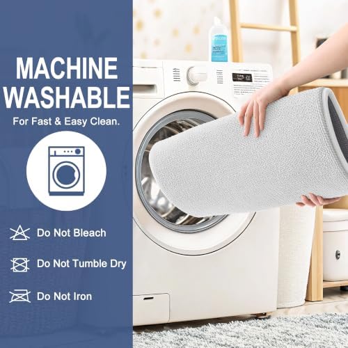 OLANLY Memory Foam Bathroom Runner Rugs 47x20, Absorbent Long Mat - Image 6