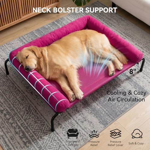 Cooling Elevated Dog Bed for Large Dogs, Outdoor Raised Dog Beds Dogs Cot - Image 2