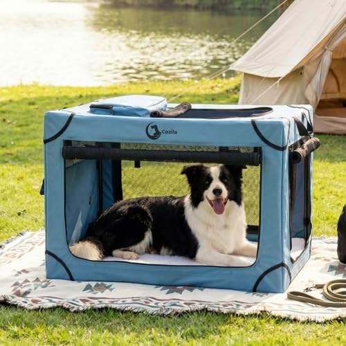 Portable Collapsible Soft Dog Crate by Cozila