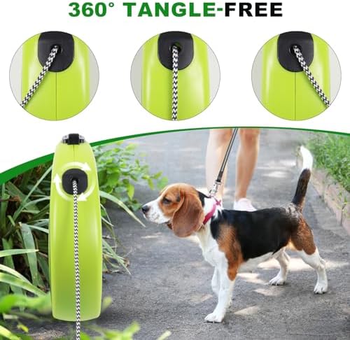 30FT Retractable Dog Leash 30 FT，360° Tangle-Free Dog Walking Leash forMedium - Image 3