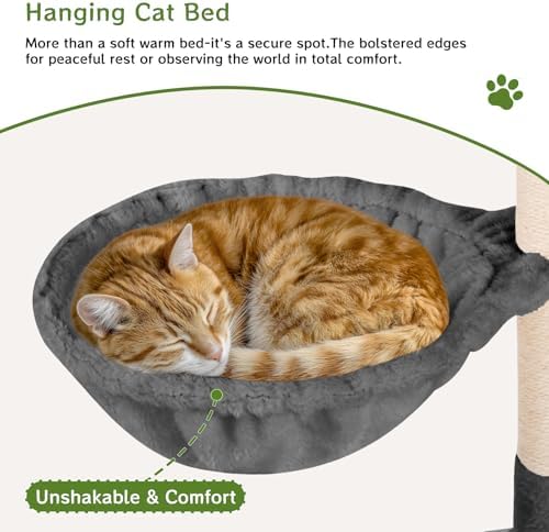Aotaide 68in Cat Tower with 8 Scratching Posts & Hammock - Image 5