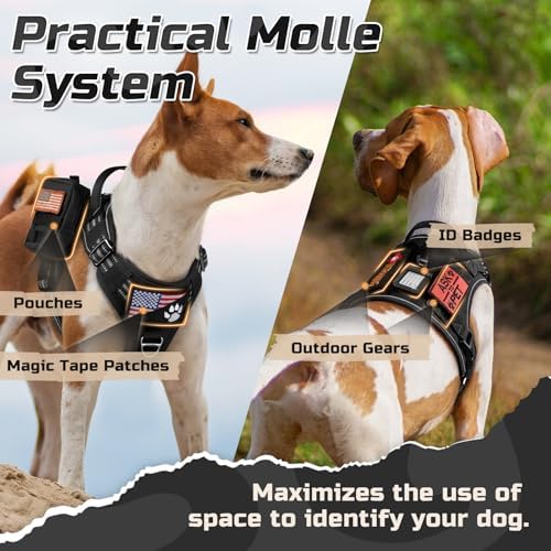 rabbitgoo Tactical Dog Harness for Medium, No Pull Military Service Vest - Image 2