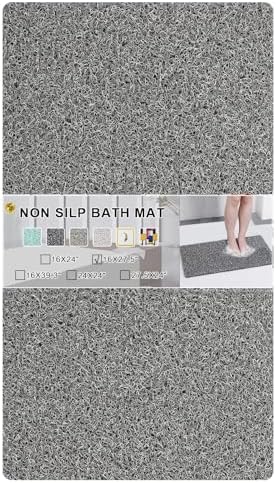 0.6" Extra Thick Non Slip Shower Mat, PVC Loofah Shower Mat by Rzoysia