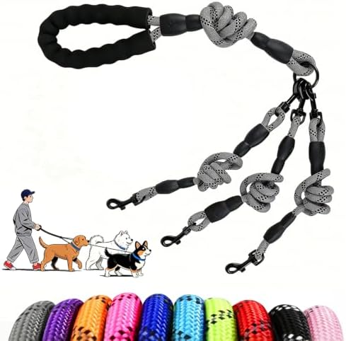 Dual Dog Leash - 360° Swivel No Tangle Walking Leash, Detachable Design by PawLuxe
