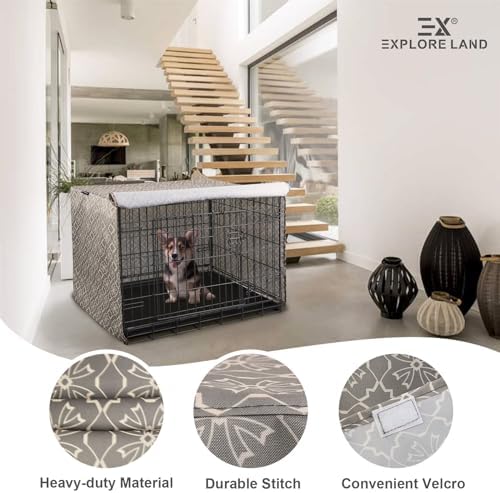 Explore Land Pattern Dog Crate Cover, 30 Inches - Image 4