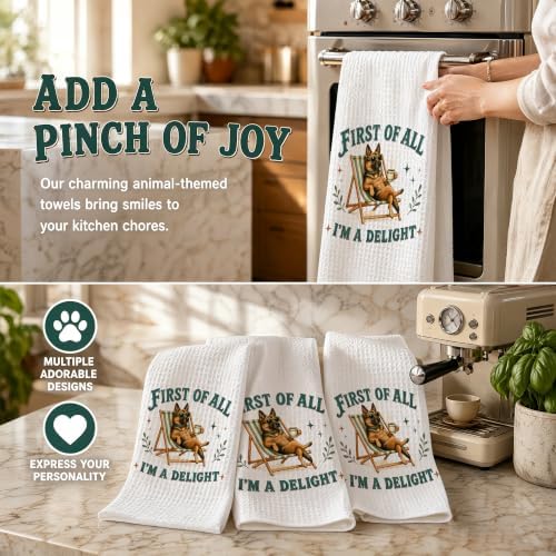 German Shepherd Kitchen Towel, Cute Dog Hand Towel, Funny Dog Lover Gift - Image 6