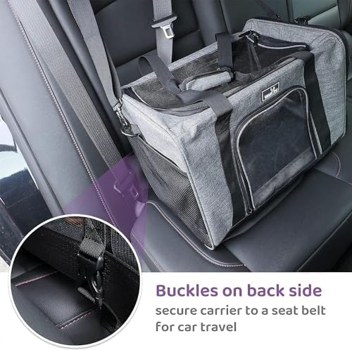 Wakytu Dog Carriers for Small Dogs, Cat Carrier Travel, Expandable, Collapsible - Image 3