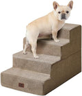 EHEYCIGA Dog Stairs for Bed 20" H, 4-Step Extra Wide Dog Steps by EHEYCIGA