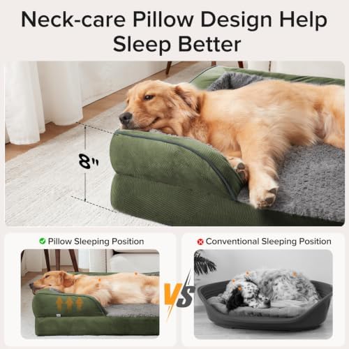 INVENHO XXL Plus Orthopedic Dog Beds Large Sized, XL Washable Dog Sofa - Image 4
