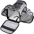 TSA Airline Approved Soft Sided Pet Carrier Top Loading 4 Side Expandable Large by MASKEYON