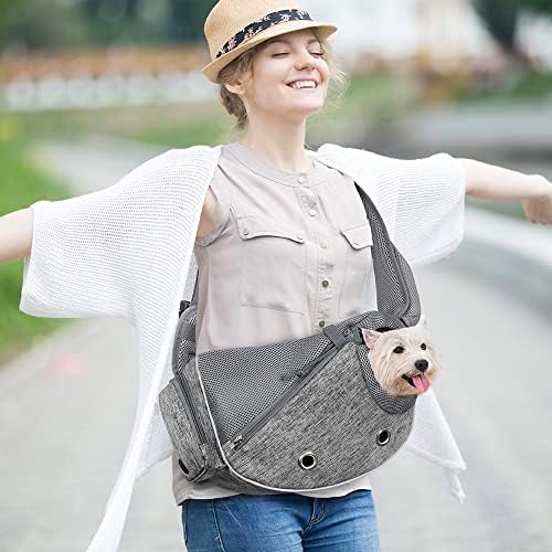 PetAmi Small Dog Sling Carrier, Puppy Cat Hands-Free Purse, 5 lb - Image 5