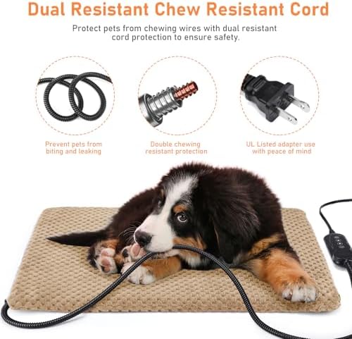 INVENHO Pet Heating Pad for Cats & Dogs, Waterproof, Adjustable Temp - Image 3