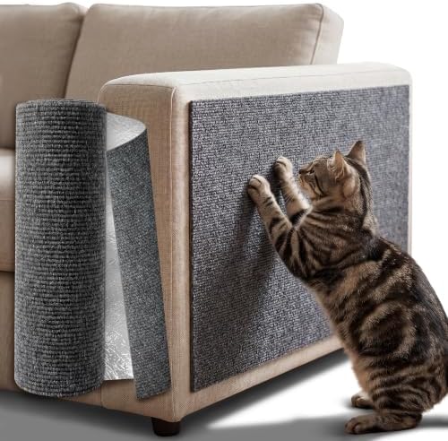 Cat Couch Scratcher for Furniture Protection, Self-Adhesive Cat Scratching Mat by largpets