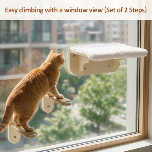 TIMIEEYA Cat Window Perch Sturdy Cat Hammock Window Seat - Image 3