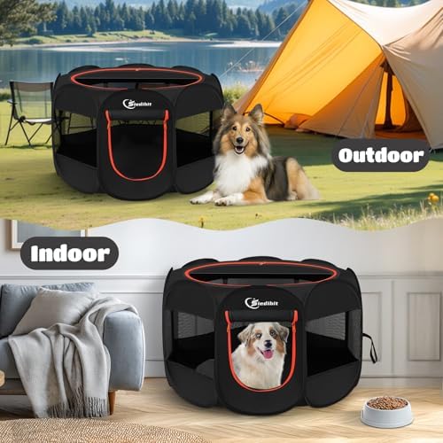 Siedihit Dog Playpen, Large Puppy Crate Tent Cage Indoor Outdoor - Image 5