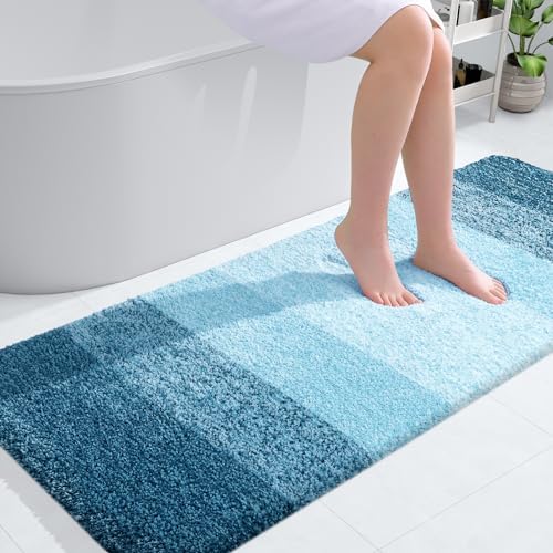 OLANLY Bathroom Runner Rug 40x24, Extra Soft Absorbent Microfiber Bath Rugs by OLANLY