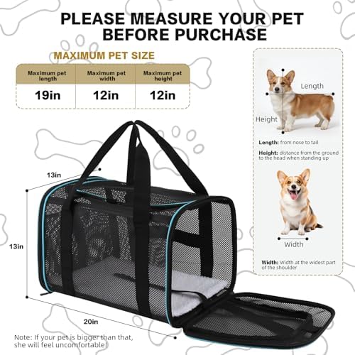 Cat Carrier, Soft-Sided Pet Carrier Bag, Breathable Mesh - Image 2