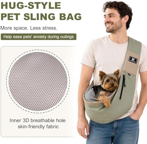 Dog Carrier Sling for Small Dogs & Cats, Puppy Sling Bag - Image 2
