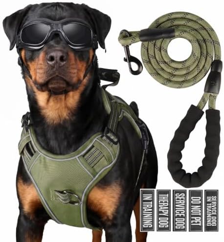 Dog Harness and Leash Set for Medium Dogs, No Pull Tactical Dog Harness by Unknown