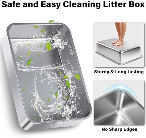 XL Stainless Steel Litter Box - Image 5
