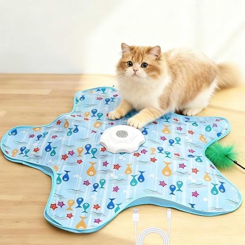 Rechargeable Automatic Cat Toy, 3-Mode Touch-Activated Interactive Toy by Unknown
