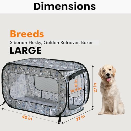 Portable Collapsible Pop Up Kennel, Tail Waggers - Image 2