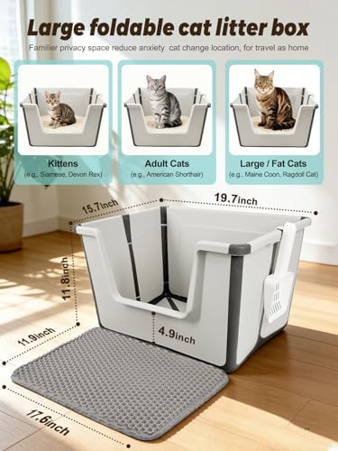 BOLUAMPHC® Large Foldable Cat Litter Boxes - Image 2