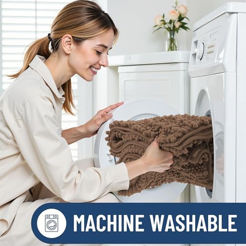 Smiry Bathroom Rugs 48X32, Extra Soft Rubber Backing Chenille Bath Mats - Image 6