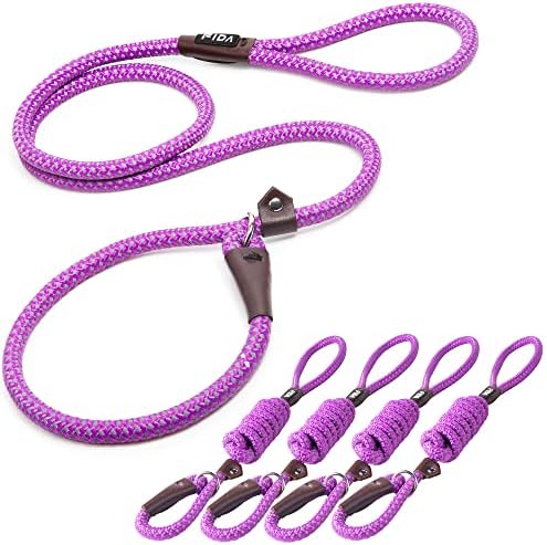 Fida Slip Lead Dog Leash 5 Pack, 6 FT x 1/2" Dog Training Leash by Fida