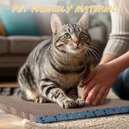 4Pack Cat Scratcher Pad, Reversible Scratching Cardboard - Image 5