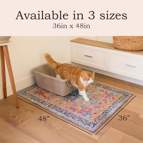 Lovewag Cat Litter Mat, Litter Box Mat, Rustic Terracotta, 2 Pack - Image 2