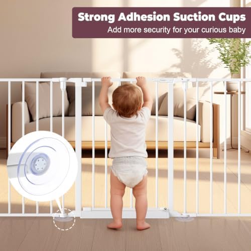 144" Extra Wide Baby Gate with Door, Configurable Baby Fence - Image 5