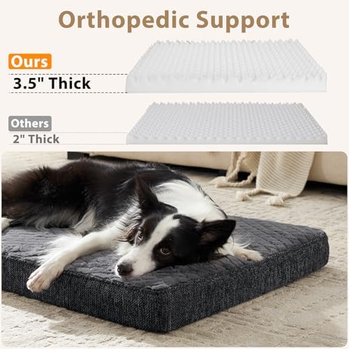 JOEJOY Orthopedic XL Dog Bed for Large Dogs, Waterproof Dog Beds for Crate - Image 5