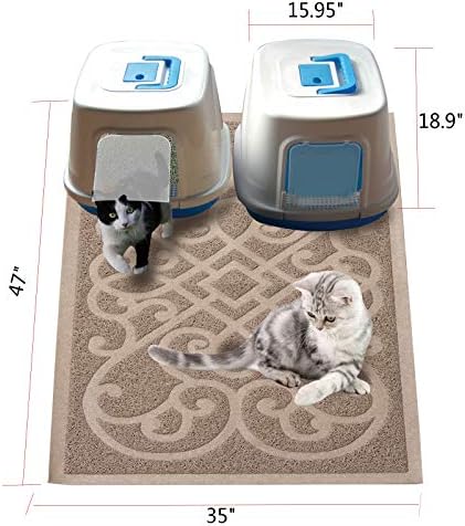 PetLike Cat Litter Box Mat, Thick Kitty Litter Trapping Mat, Waterproof - Image 2